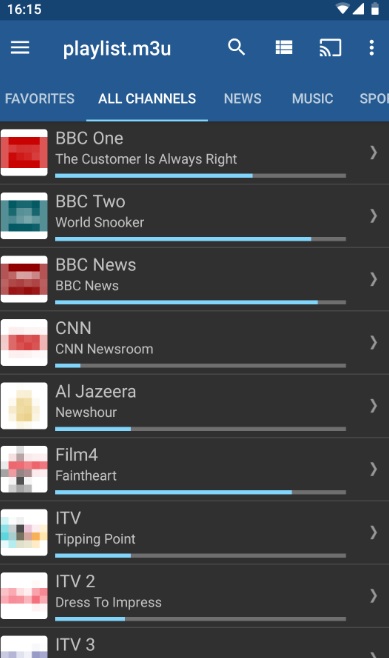 By IPTV Pro android tv